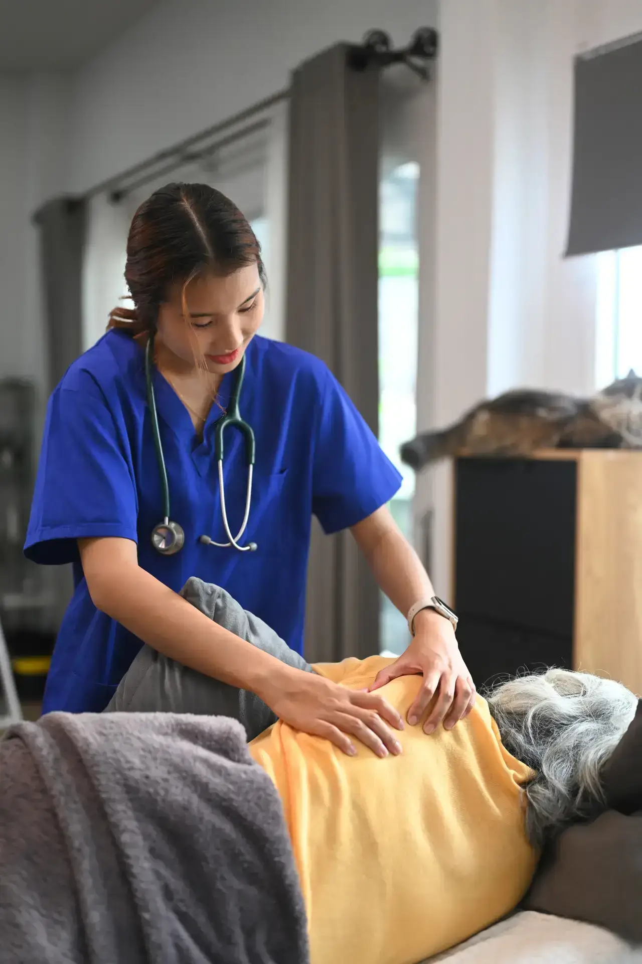 physiotherapist doing shoulder blade therapy on ma 2024 12 05 21 19 01 utc