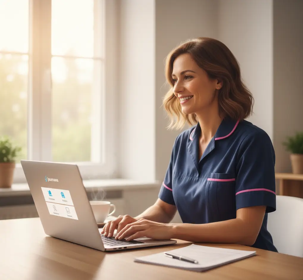 infirmière heureuse après burn-out